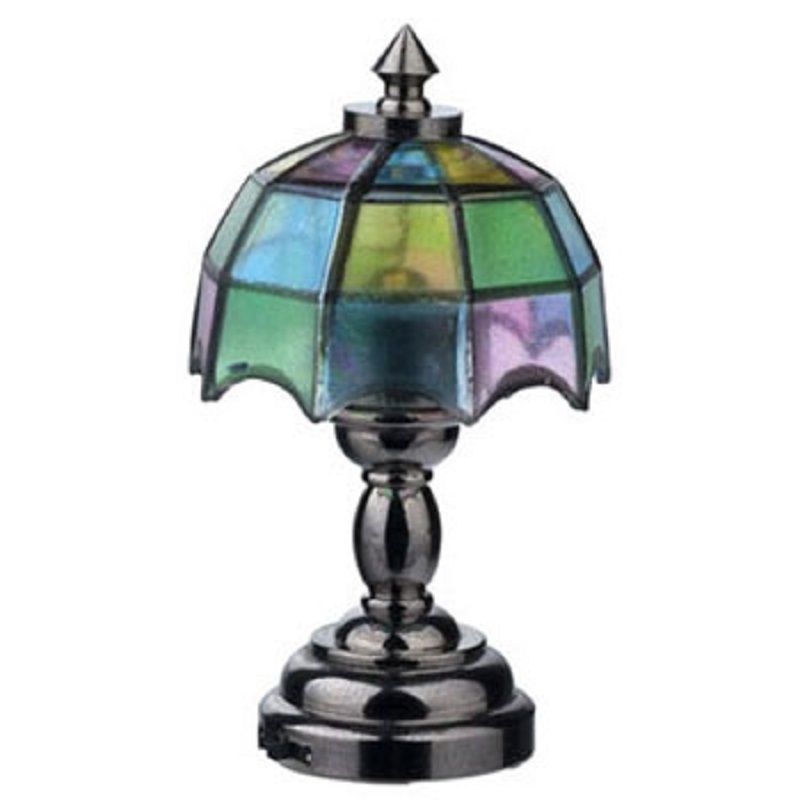LED Nickel Tiffany Table Lamp