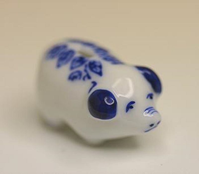 New!!!  Blue and White Piggy Bank