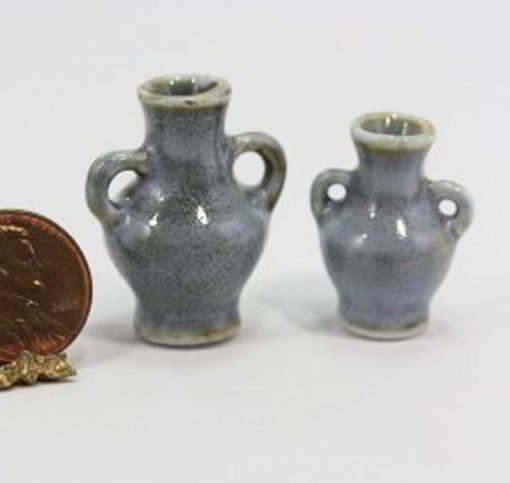Set of 2 Ceramic Glazed Vases