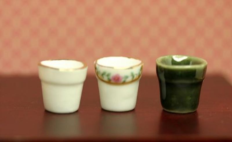 Porcelain Flower Pots Set of 3