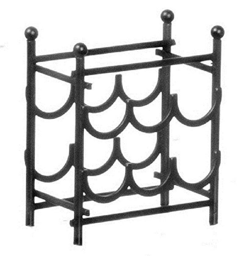 Black Metal Wine Rack