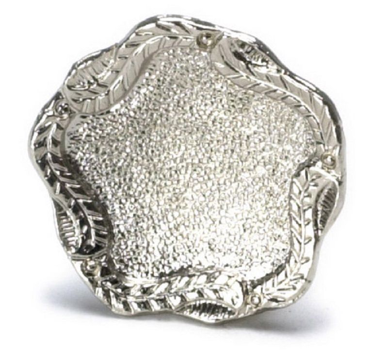 Round Silver Fancy Tray or Platter