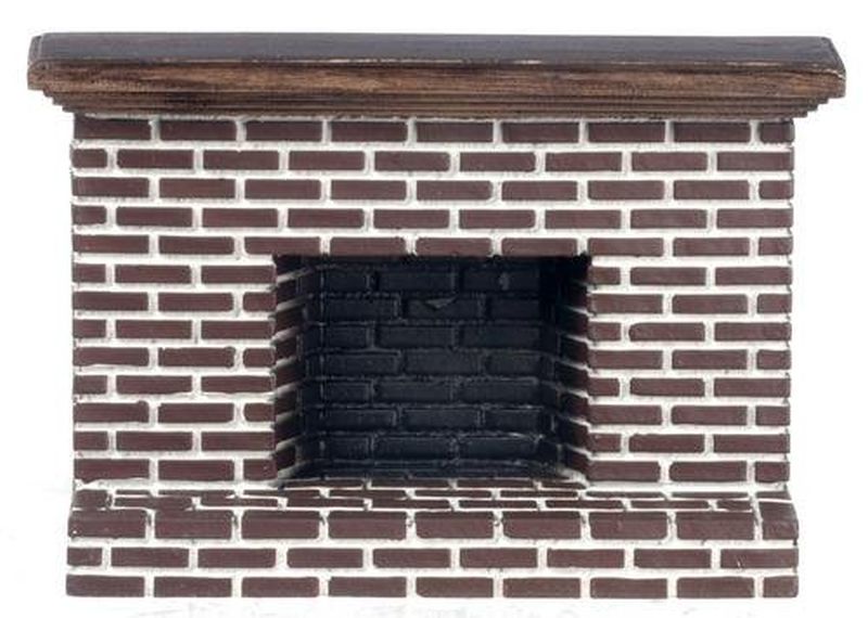 Red  Brick Fireplace in Resin
