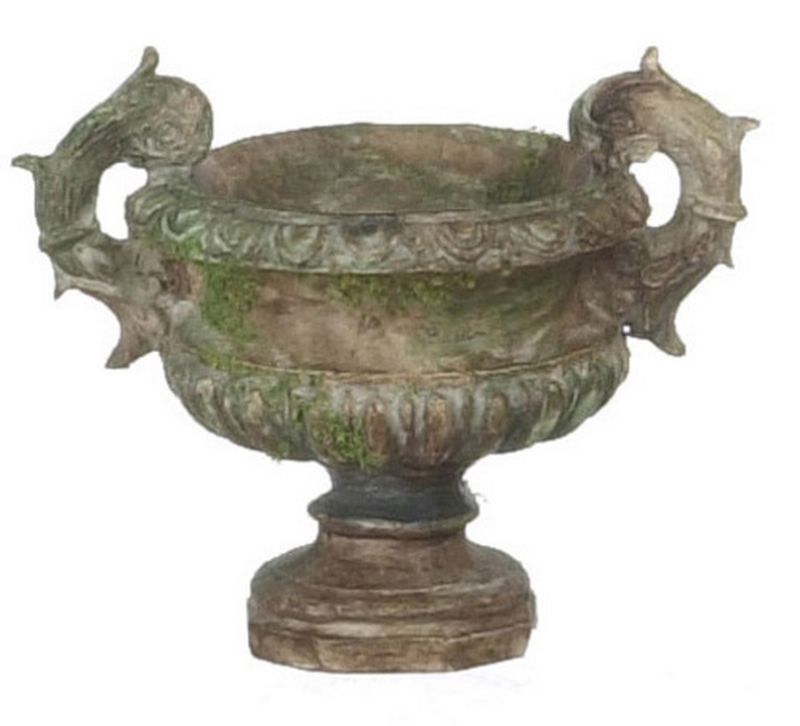 Aged Brown Urn w/Moss by Falcon Miniatures