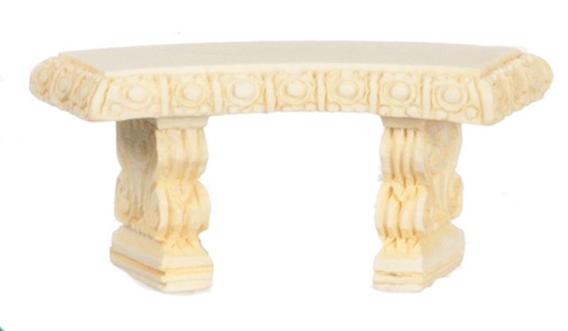 Pair of Curved Benches in Ivory by Falcon Miniatures