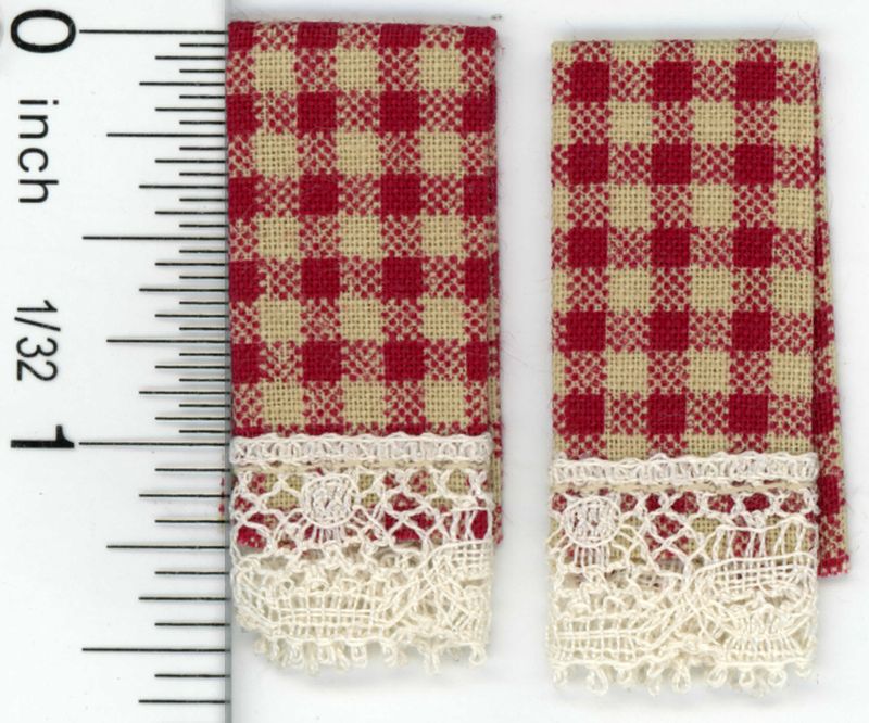 Set of 2 Country Red Dish Towels