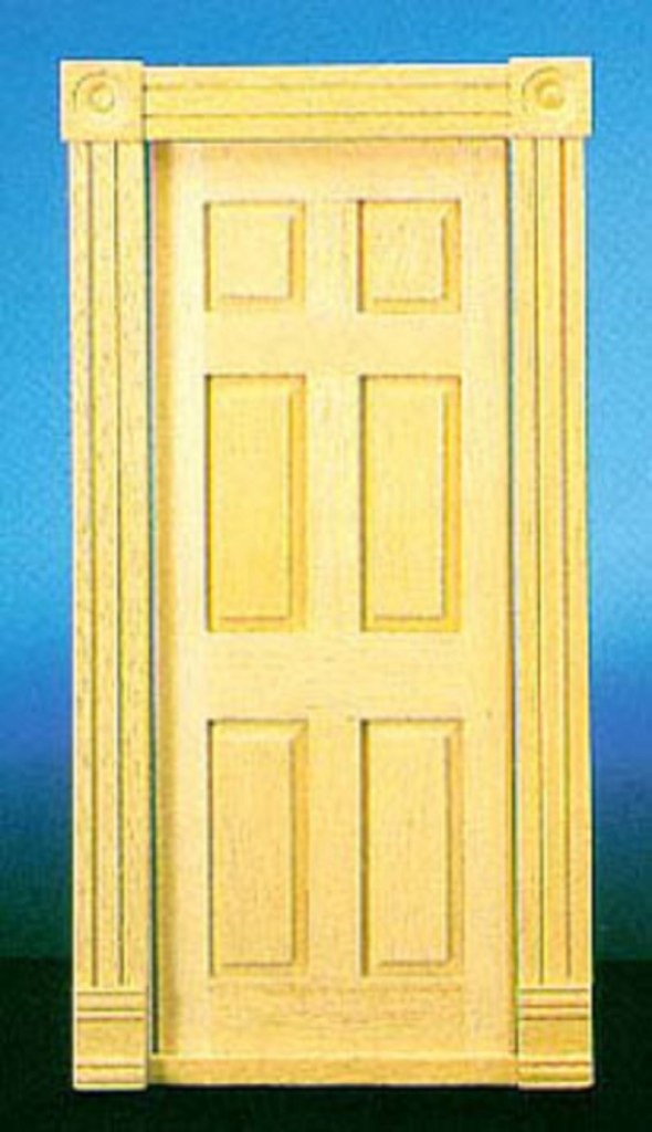 traditional-6-panel-door-with-blocks-and-trim-dollhouses-and-more