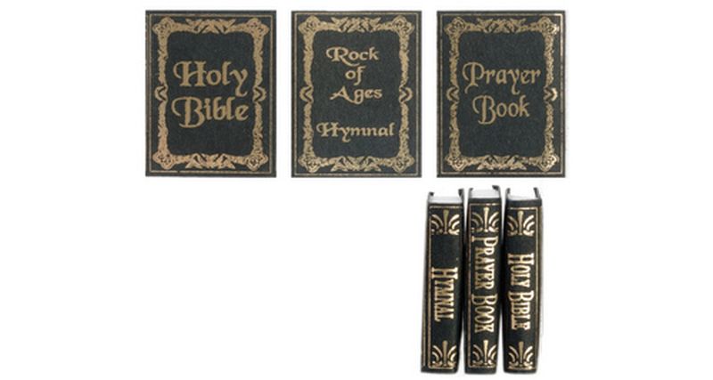 Set of 3 Religious Hardcover Books in Black