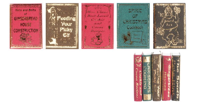 Set of 5 Hardcover Santa's Cookbooks
