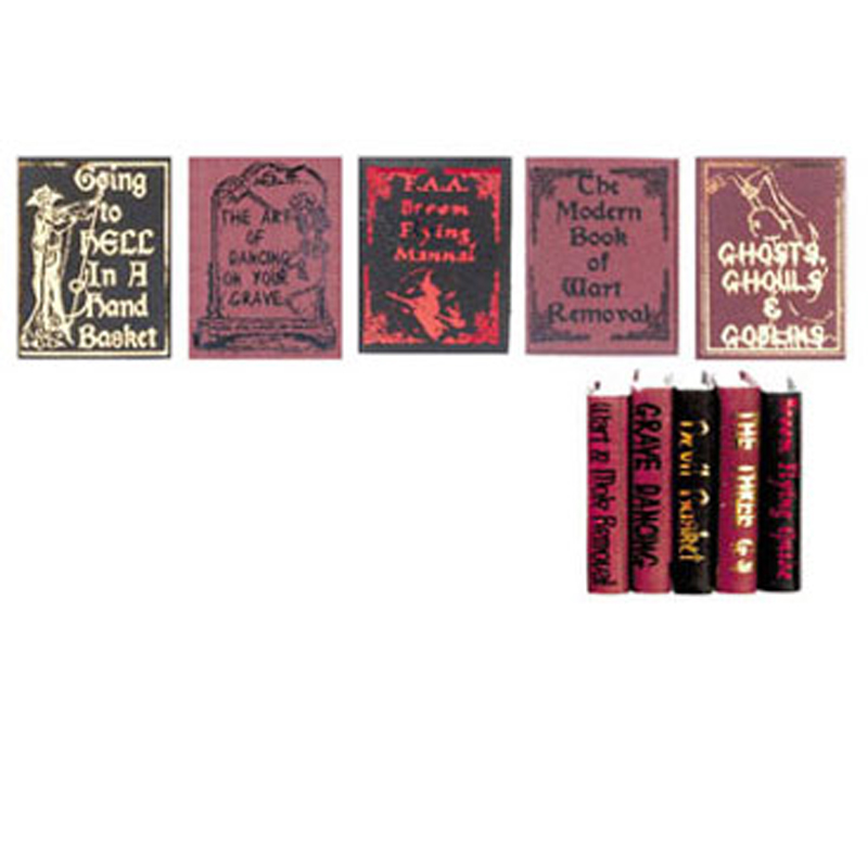 Miniature Books Set of 5 Open or Closed Pages 1:12 Scale 