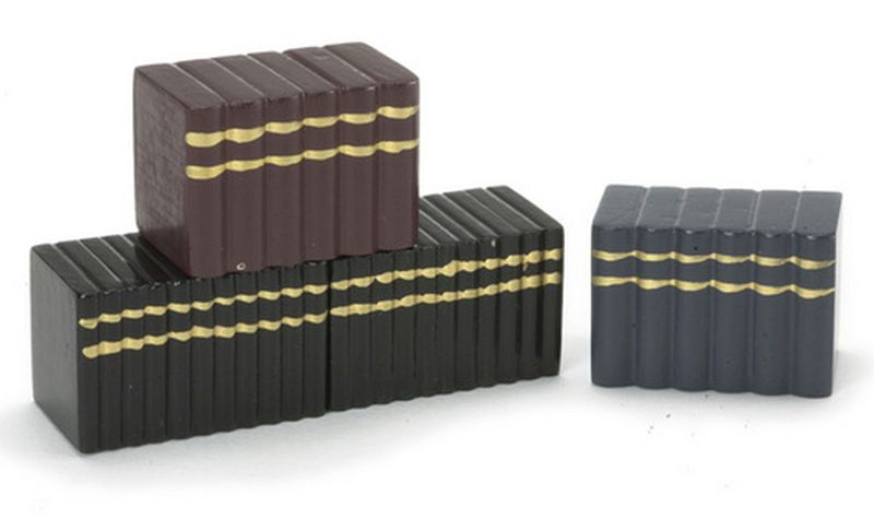 Set of 4 Book Stacks by Town Square Miniatures