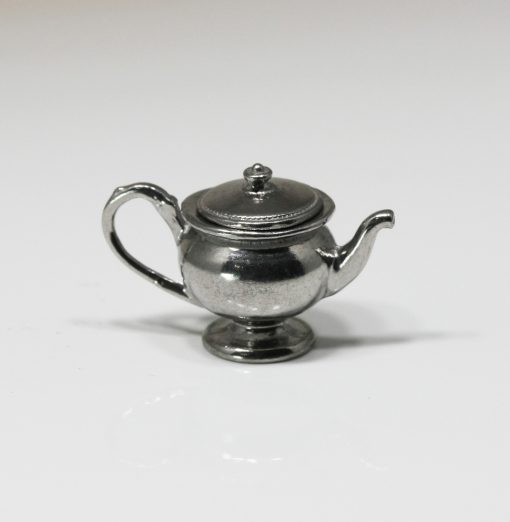 Polished Pewter Tea Pot w/Removable Lid by Warwick Miniatures