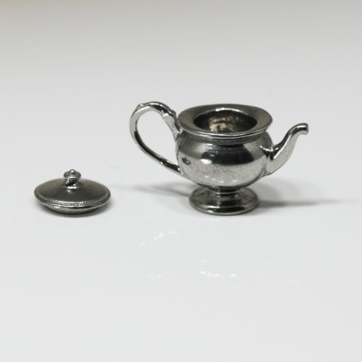 Polished Pewter Tea Pot w/Removable Lid by Warwick Miniatures - Image 2