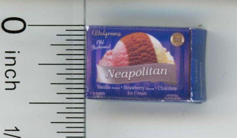 Half Gallon of Neopolitan Ice Cream Box by Cindi's Mini's