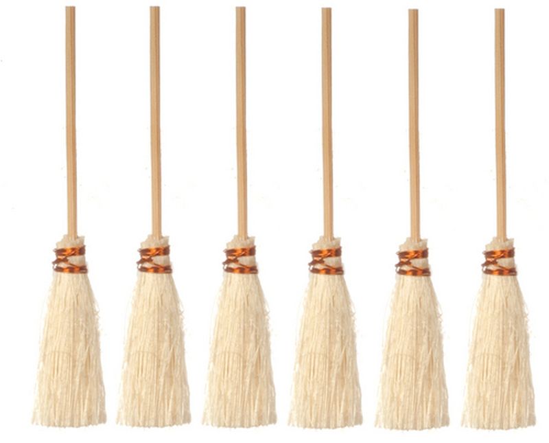 Set of Six Brooms by Town Square Miniatures