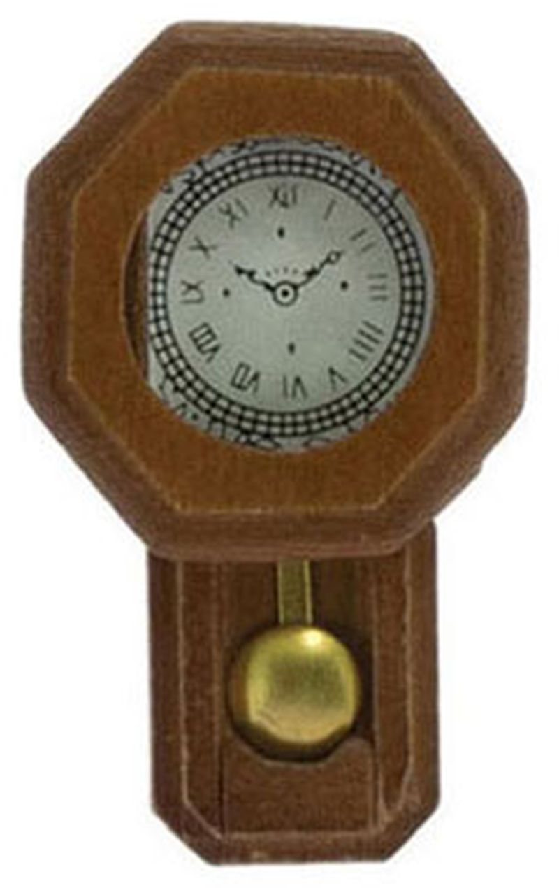 Railroad Clock in Walnut by International Miniatures