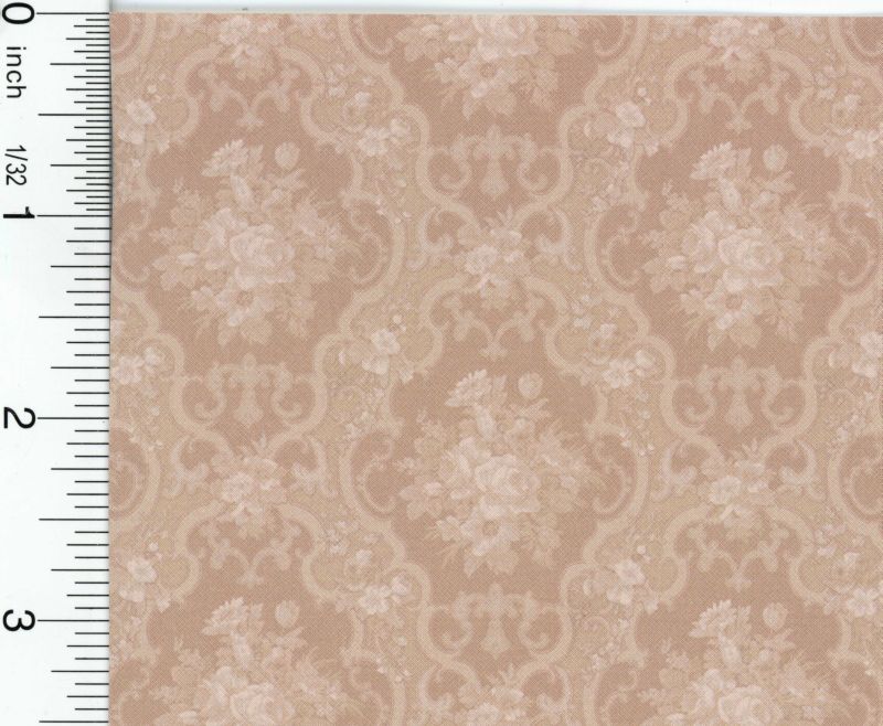 Wallpaper "English Rose" in Beige by Scalamandre