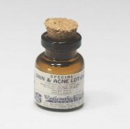 Skin and Acne Medicine for Display in a Miniature Setting