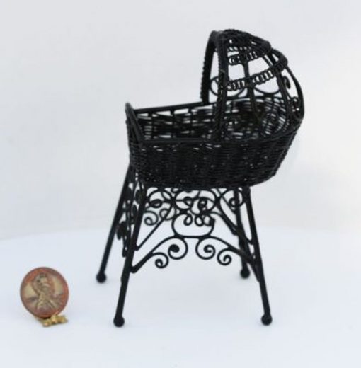 Black Wire Victorian Bassinet