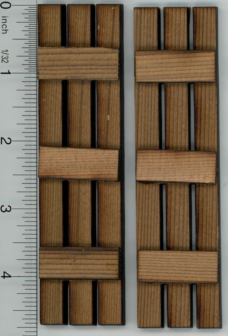 Set of 2 Shutter Slats by Alessio Miniatures