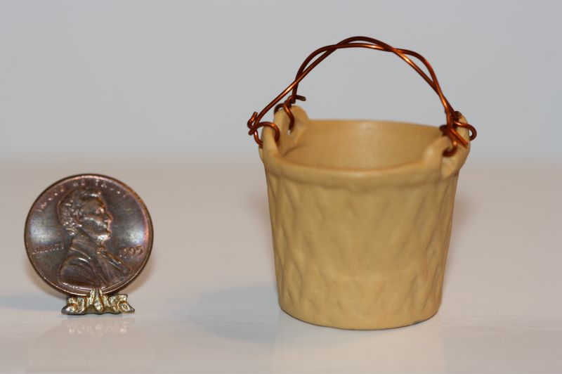 Clay Bucket w/ Copper wire Handle
