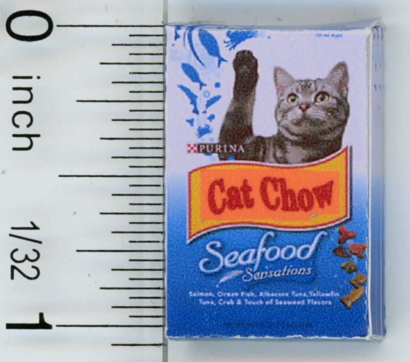Box of Seafood Flavored Cat Food by Cindi's Mini's