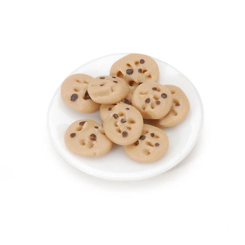 Porcelain Plate of Chocolate Chip Cookies