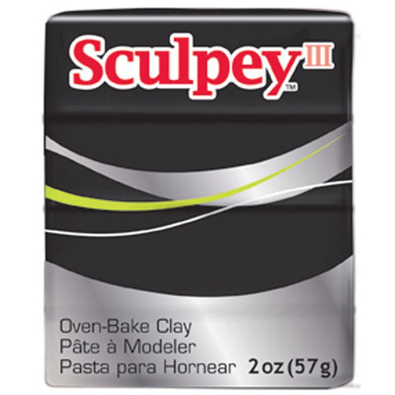 Oven Bake Modeling Polymer Clay in Black by Sculpey III (2 oz)