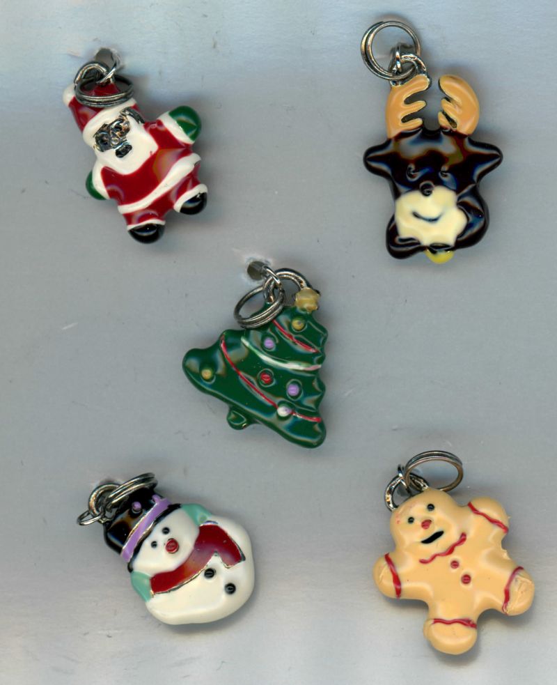 Set of 5 Holiday Ornaments