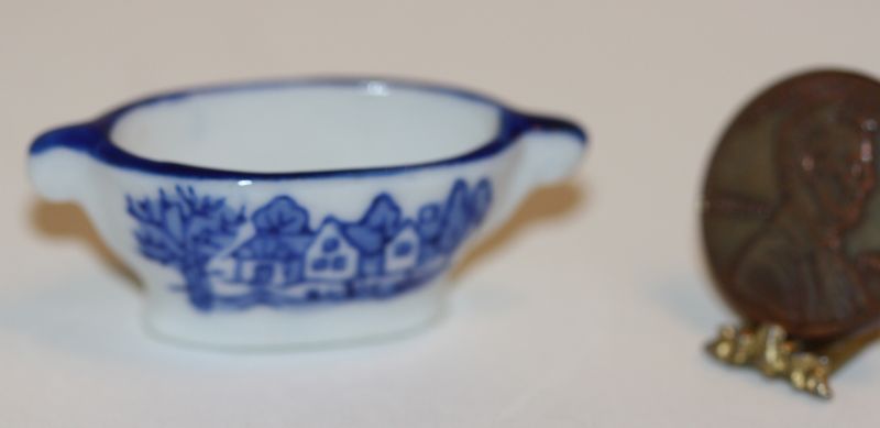 Ceramic Bowl w/ Blue Design