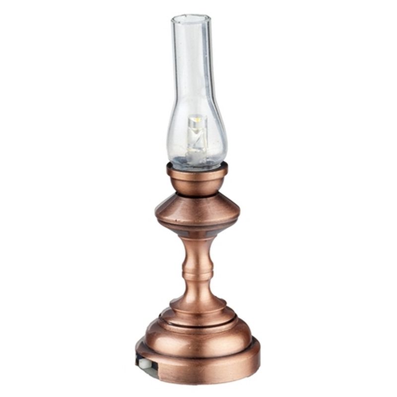 LED Copper Hurricane Lamp by Houseworks