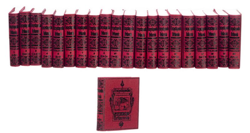 Set of 20 Encyclopedia's in Red Embossed in Black