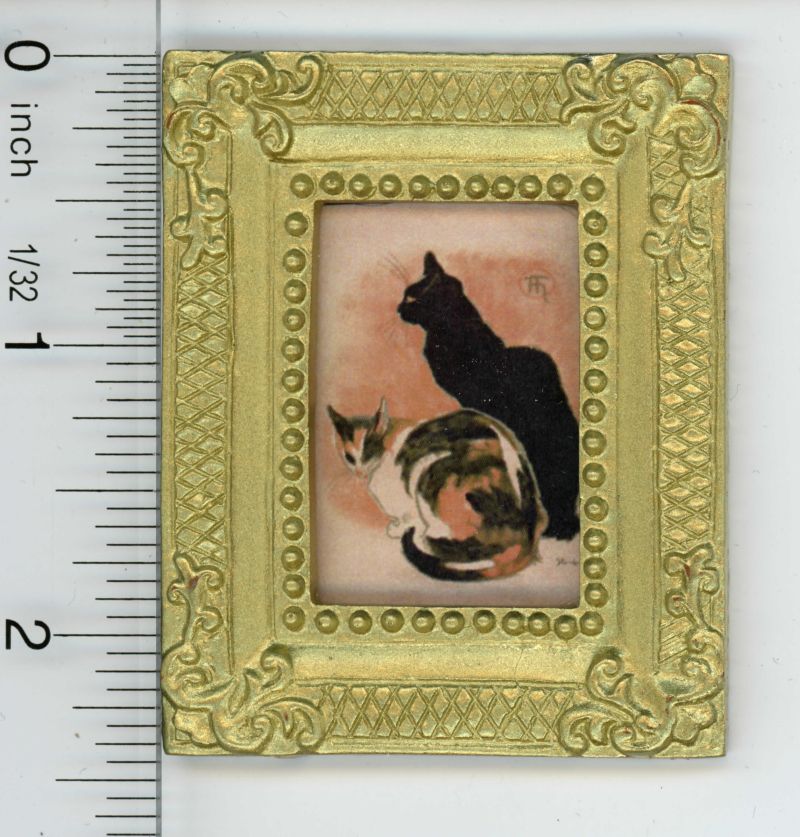Gold Framed Picture of Two Cats