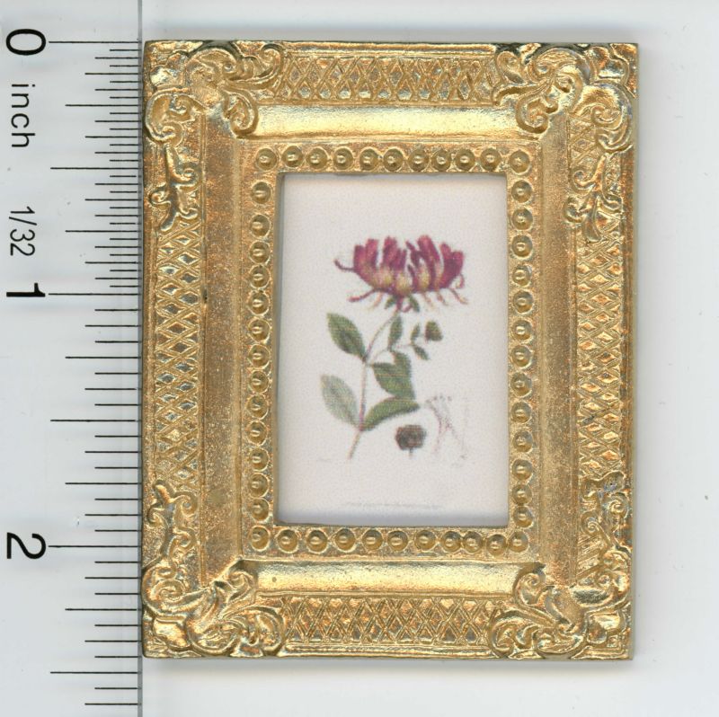 Gold Framed Picture of a Flowering Plant