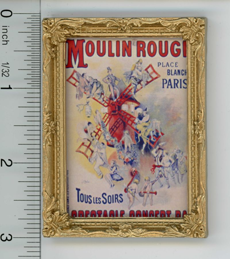 Gold Framed Print of a Vintage French Poster