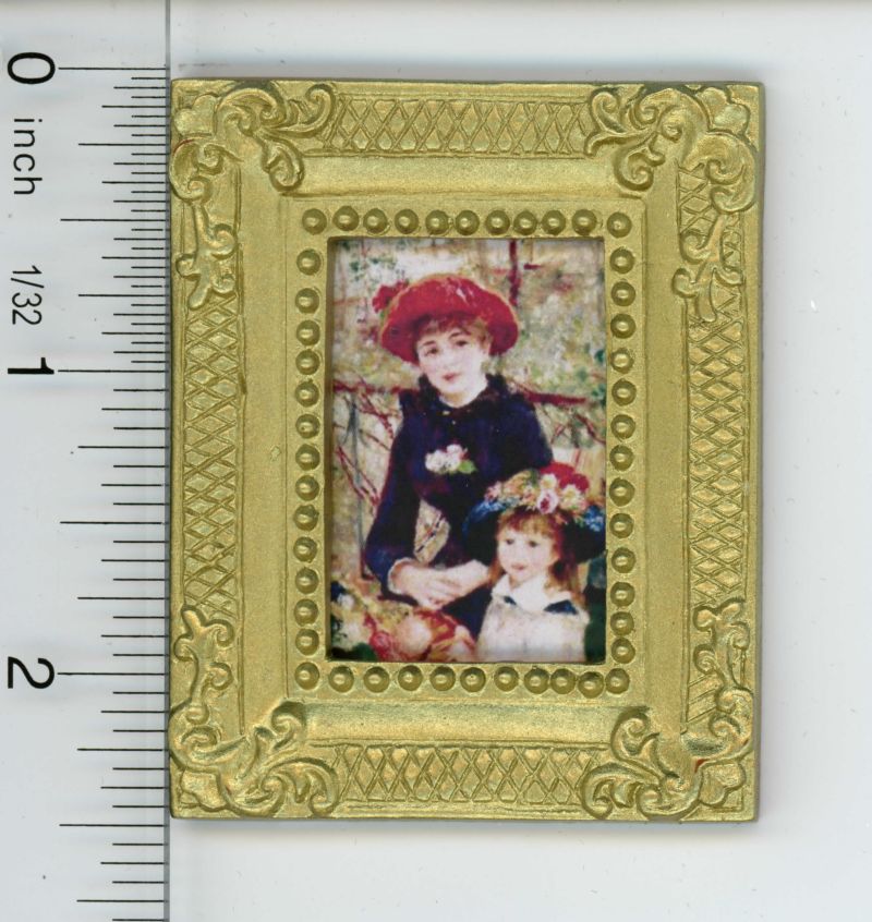 Gold Framed Picture of a Young Woman w/Her Child