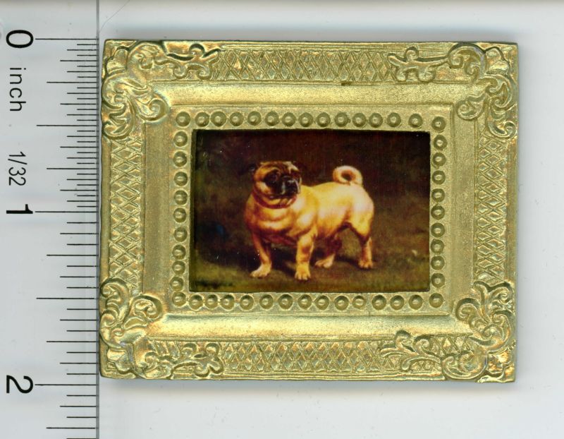 Gold Framed Picture of a Dog