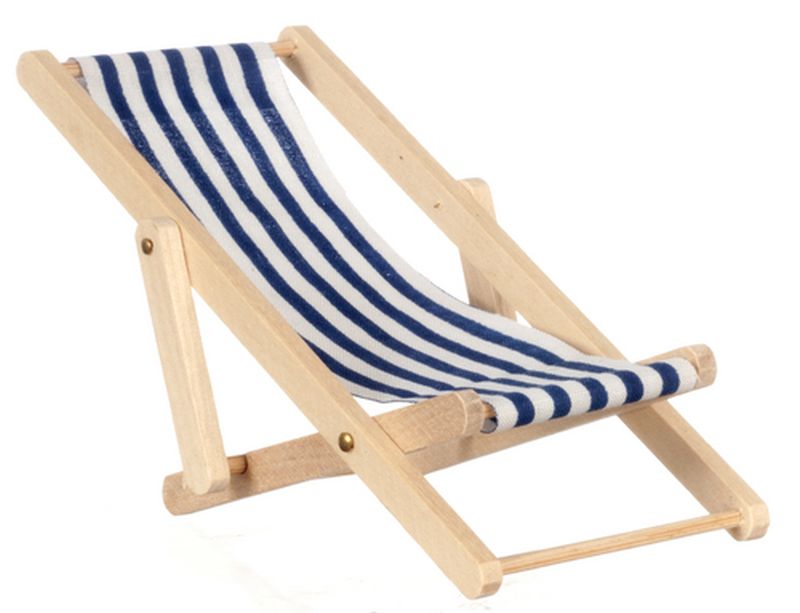 Wooden Lounge Chair by Miniatures World