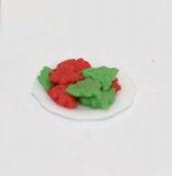 Christmas Holiday Tree Cookies on a Plate by Multi Minis