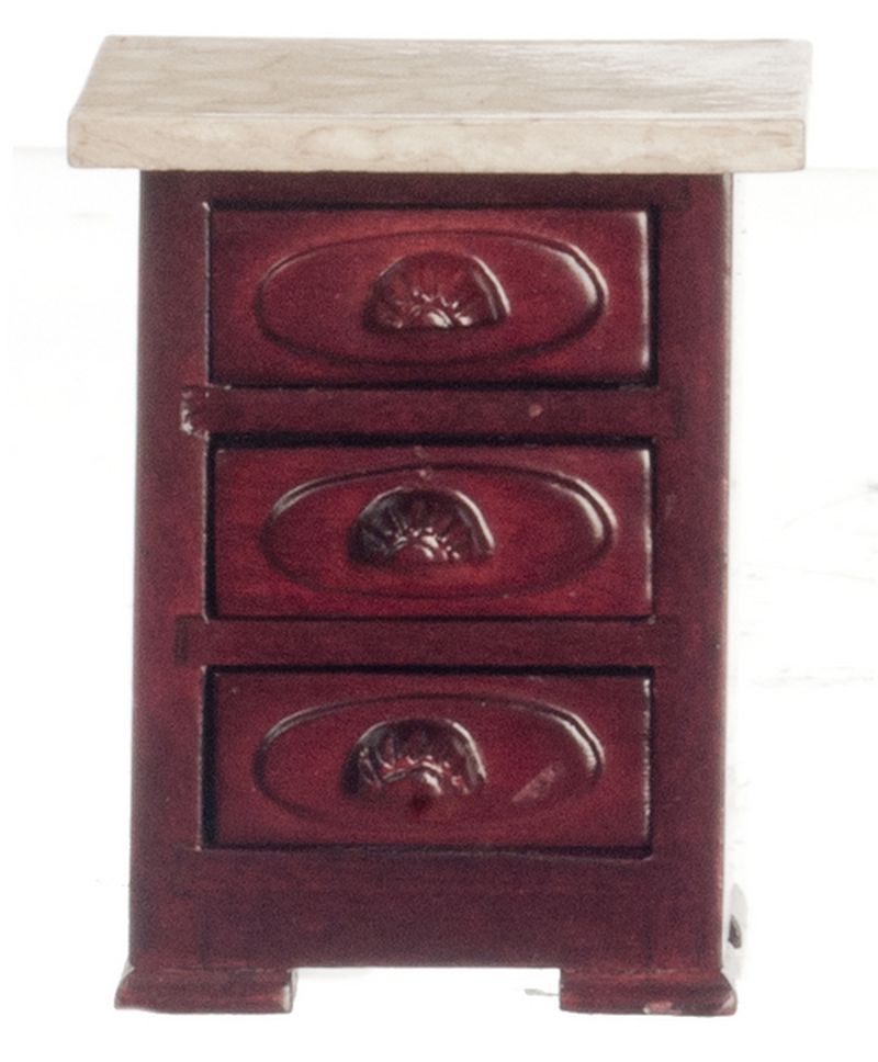 Victorian Night Stand in Mahogany by Town Square Miniatures