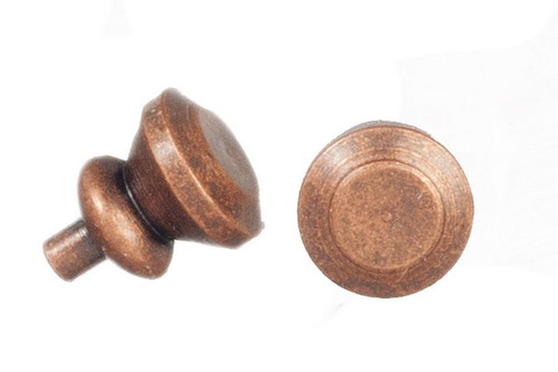 Set of Six Round Knobs in Bronze by Classics
