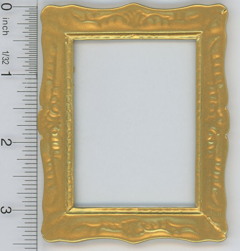 Large Hand Carved 14K Gold Picture Frame