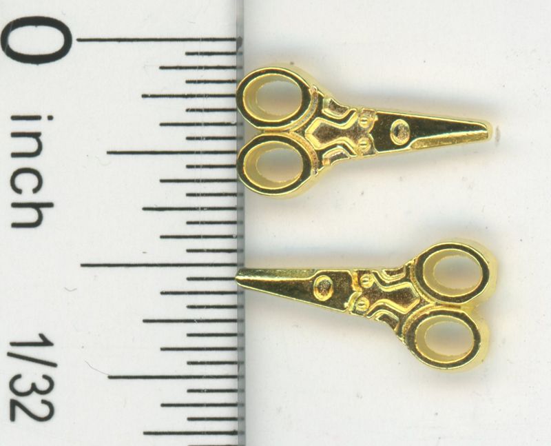 Set of 2 Gold Plated Scissors
