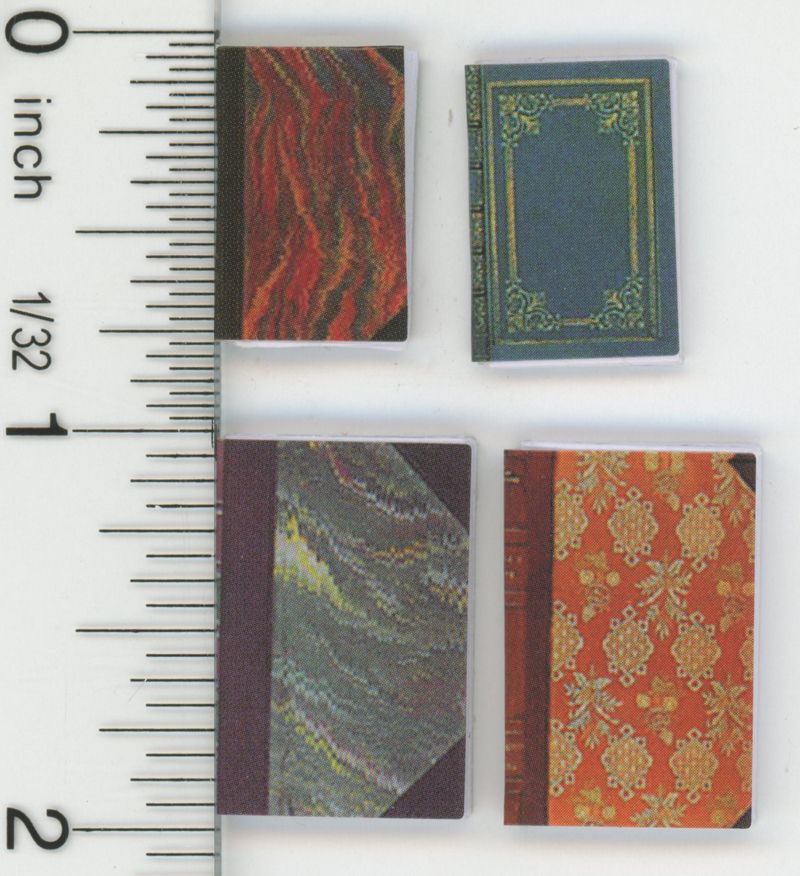 Set of 4 Ornate Designed Books