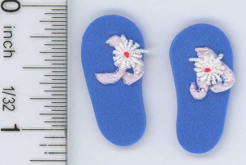 Pair of Blue Flip Flops