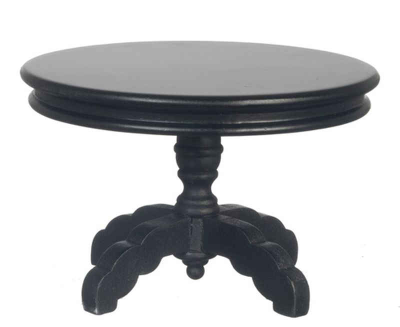 Round Pedestal Table in Black by Classics of Handley House