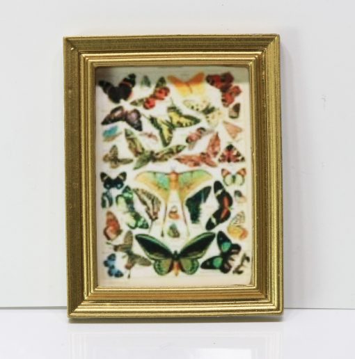 Gold Framed Print of Butterflies - Image 2