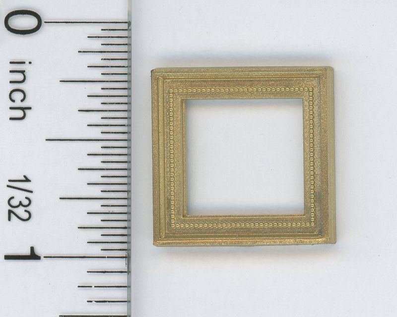 Tiny Square Fancy Gold Picture Frame