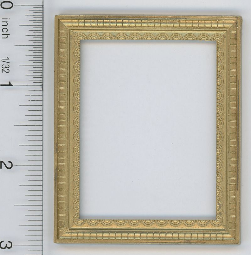 Fancy Rectangular Victorian Gold Picture Frame
