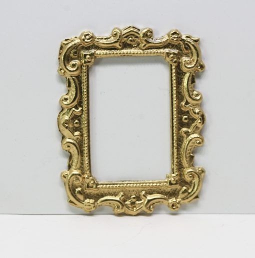 Ornate Gold Metal Rectangular Frame